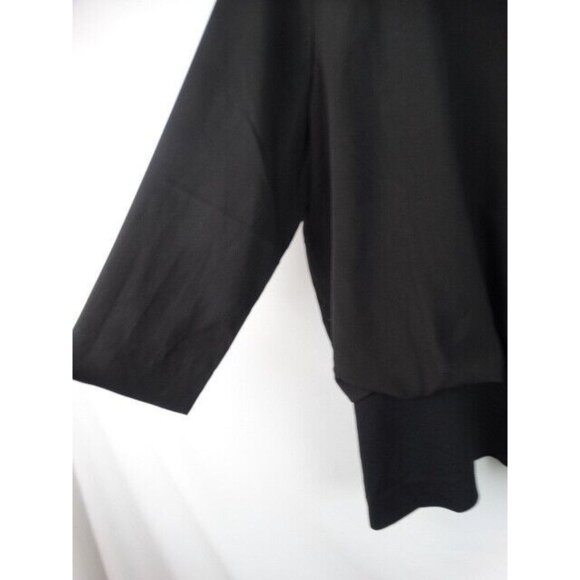 CAbi Women's Top Size Large Black Indulgence 3/4 Sleeve Blouse Top Style 5205 - Picture 6 of 10